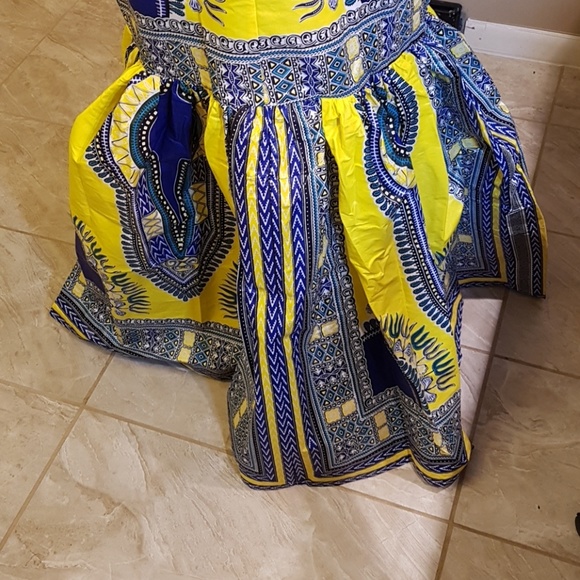 Ray of Sunshine African Wax Prints Dress - Picture 5 of 6